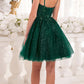 Vestido corto de regreso a casa estilo A con detalles florales Ladivine 9245