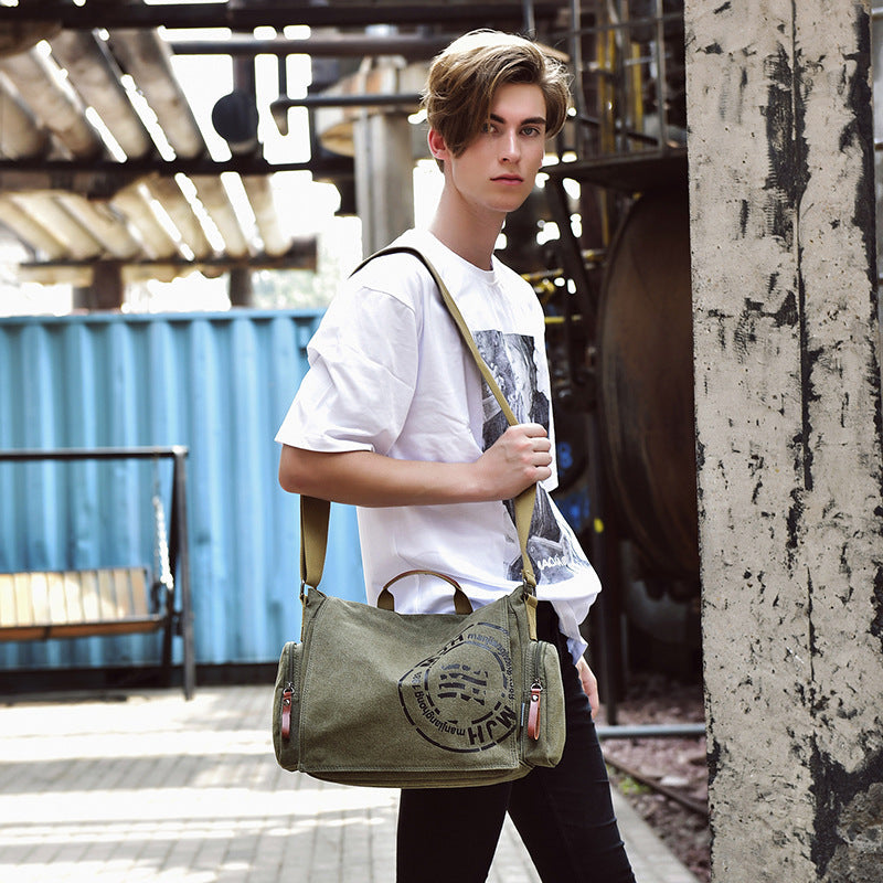 Men's Canvas Vintage Large Capacity Business Men's Shoulder Bags