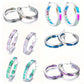 925 Sterling Silver Circular Hoop Earrings