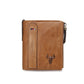 Men's Leather Zipper Short Retro Multiple Slots Men's Wallets
