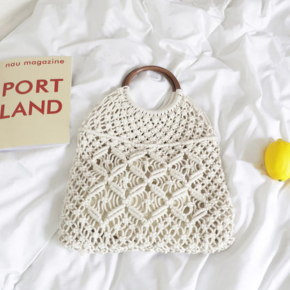 Summer Woven Hollowed Stylish Retro Minimalism Handbags