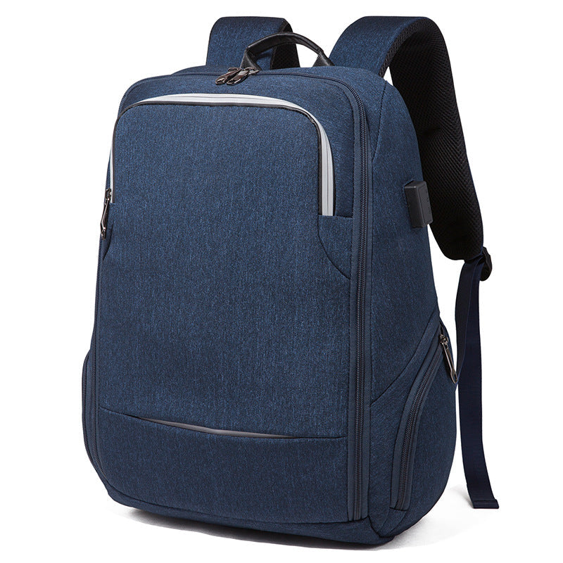 Classic Men's Business Computer Waterproof Rechargeable Backpacks