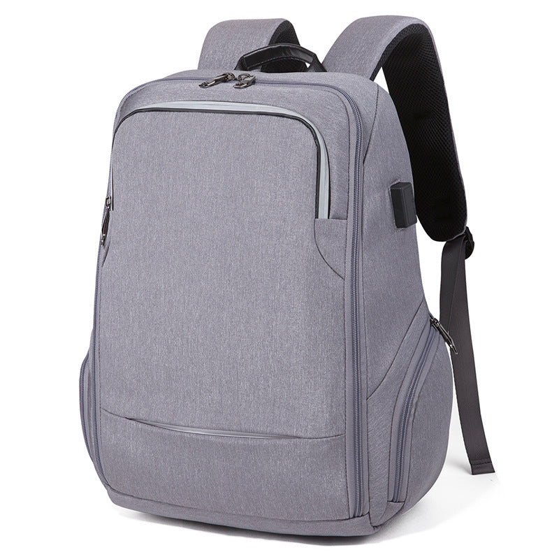 Classic Men's Business Computer Waterproof Rechargeable Backpacks