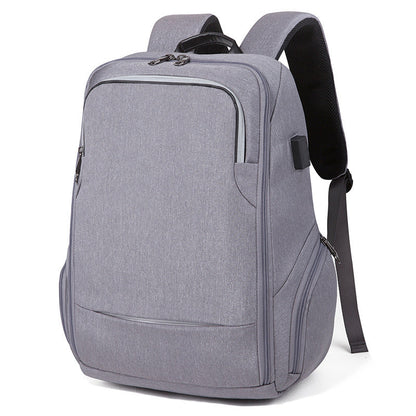 Classic Men's Business Computer Waterproof Rechargeable Backpacks