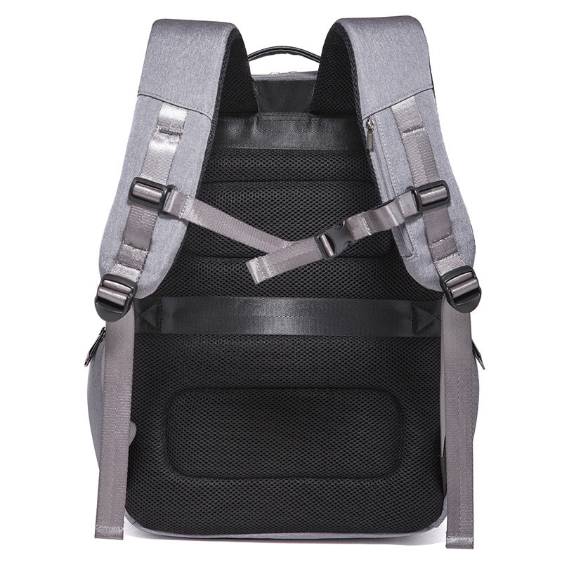 Classic Men's Business Computer Waterproof Rechargeable Backpacks
