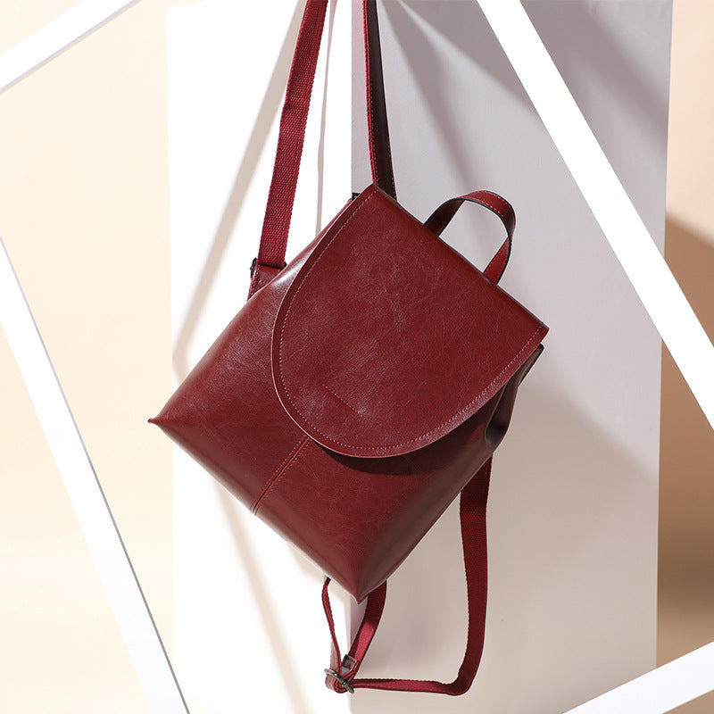 Graceful Women's Slouchy Pretty Leather Join Backpacks