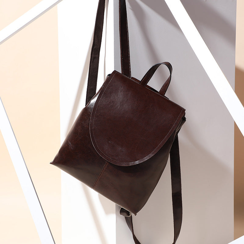 Graceful Women's Slouchy Pretty Leather Join Backpacks