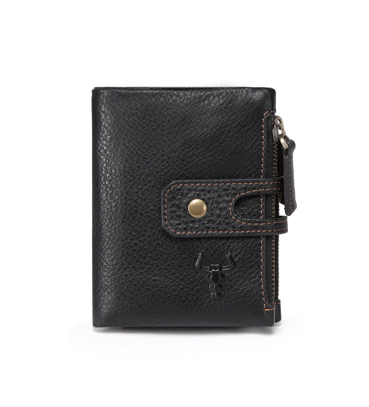Famous Artisan Leather Short Zipper Button Multiple Men's Wallets