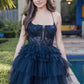 Juliet JT935K Dress Corset Top Tulle Ruffle Cocktail Skirt