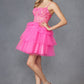 Juliet JT935K Dress Corset Top Tulle Ruffle Cocktail Skirt