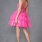 Juliet JT935K Dress Corset Top Tulle Ruffle Cocktail Skirt