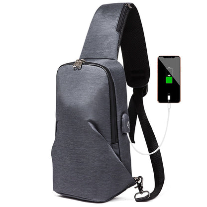 Men's Trendy Cool Style Charging Green Men's Chest Bags