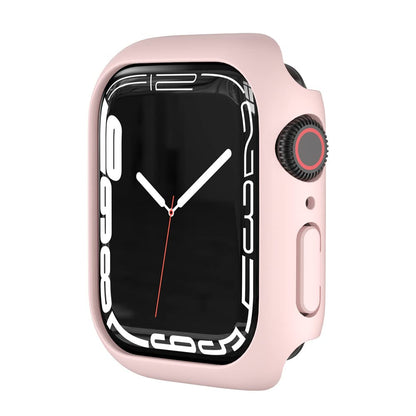 SOLOLUP Compatible con la funda para Apple Watch de 41 mm, carcasa rígida de PC, marco protector antiarañazos para Apple Watch Series 8, para Apple Watch Series 7, rosa