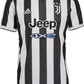 adidas Mens Juventus 2021-22 Home Jersey (Small White/Black)