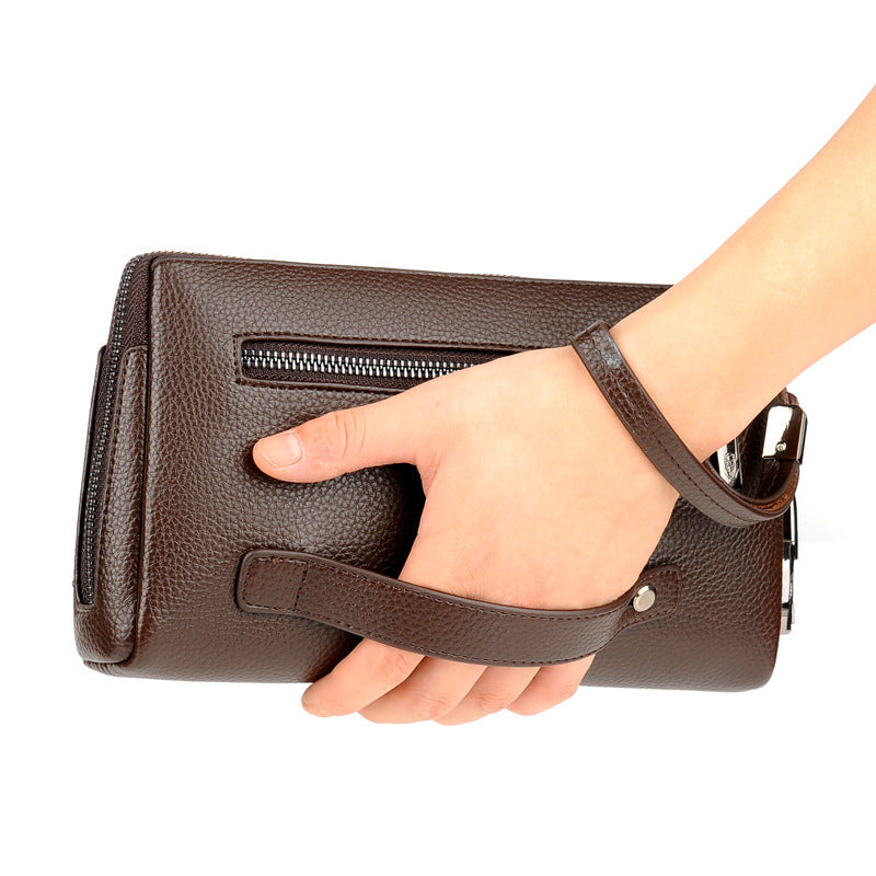 Men's Durable Kangaroo Clutch Business Password Lock