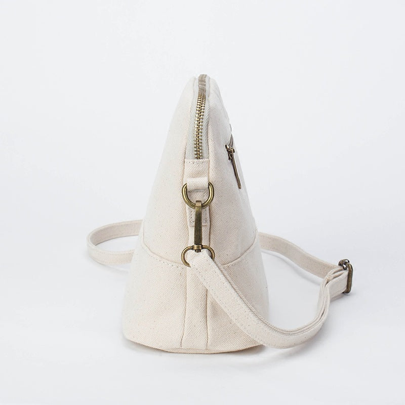 Women's Fresh Literature Art Cotton Canvas Shell Crossbody Bags