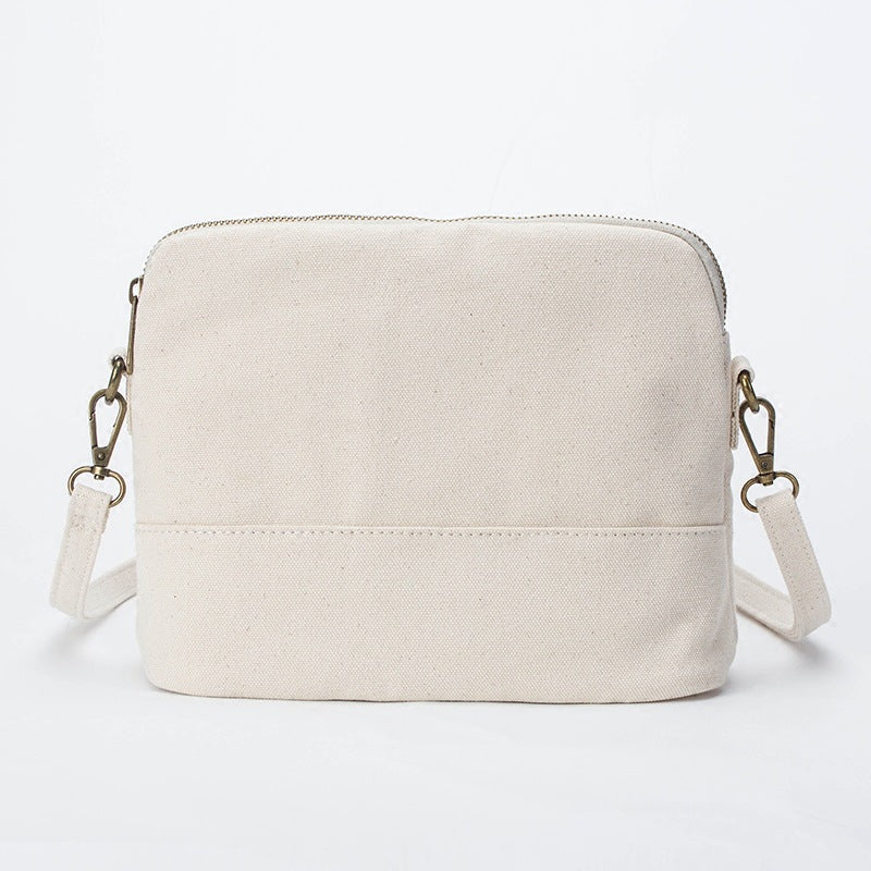 Women's Fresh Literature Art Cotton Canvas Shell Crossbody Bags