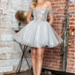 Juliet JT947L Short Off the Shoulder Homecoming A-Line Dress