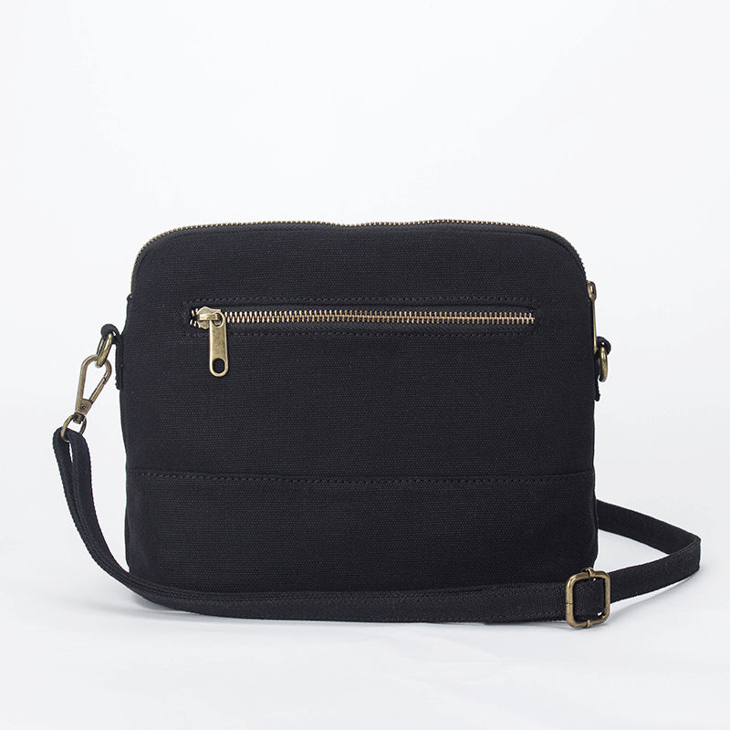 Women's Fresh Literature Art Cotton Canvas Shell Crossbody Bags