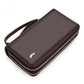 Men's Genuine Leather Clutch Double Zip Large Capacity Handbags