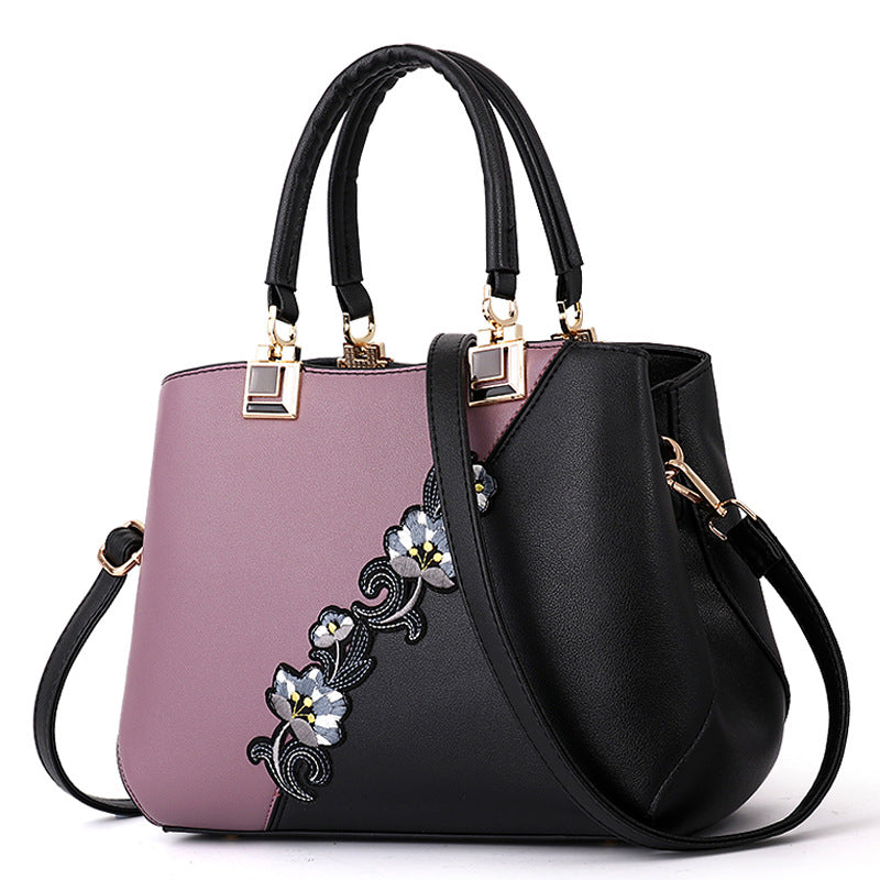 Women's Big Korean Contrast Color Fur Ball Shoulder Bags