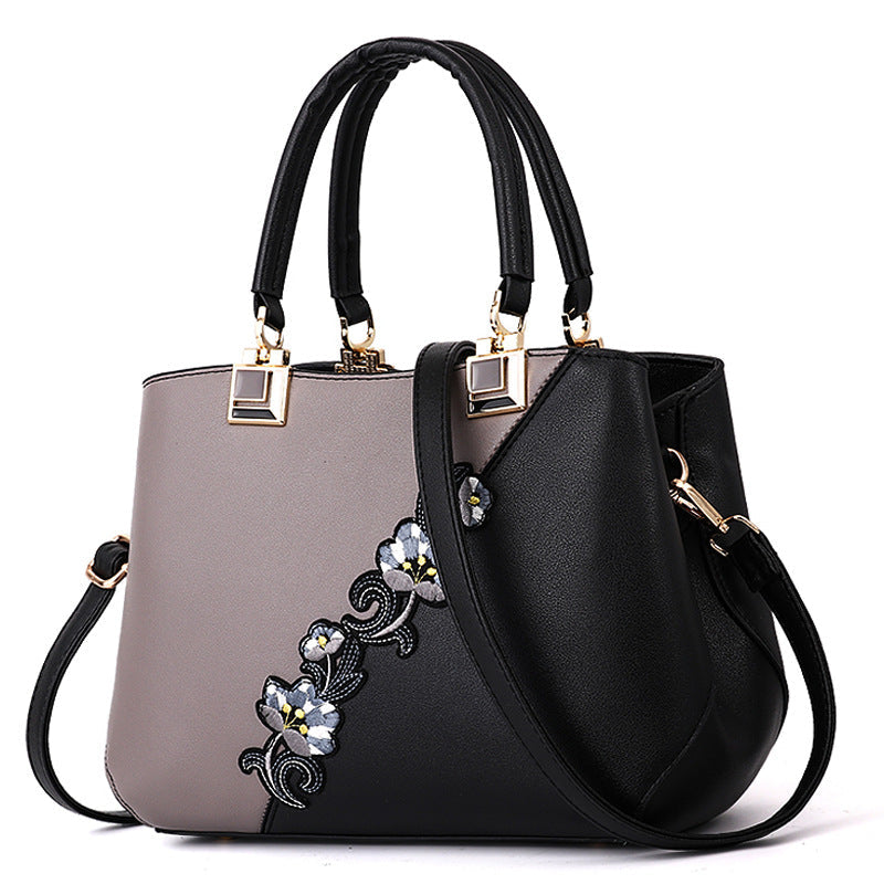 Women's Big Korean Contrast Color Fur Ball Shoulder Bags