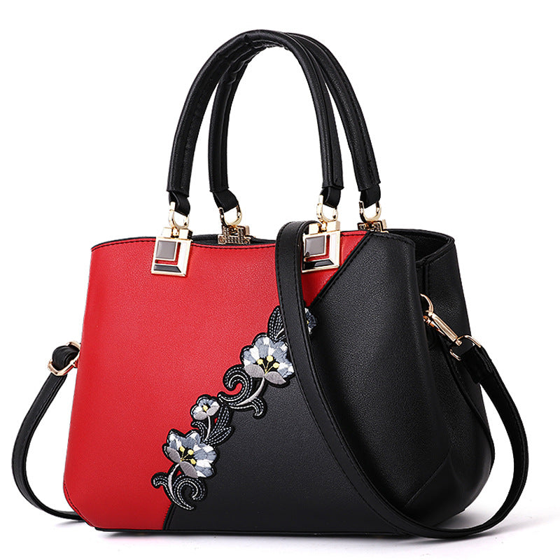 Women's Big Korean Contrast Color Fur Ball Shoulder Bags