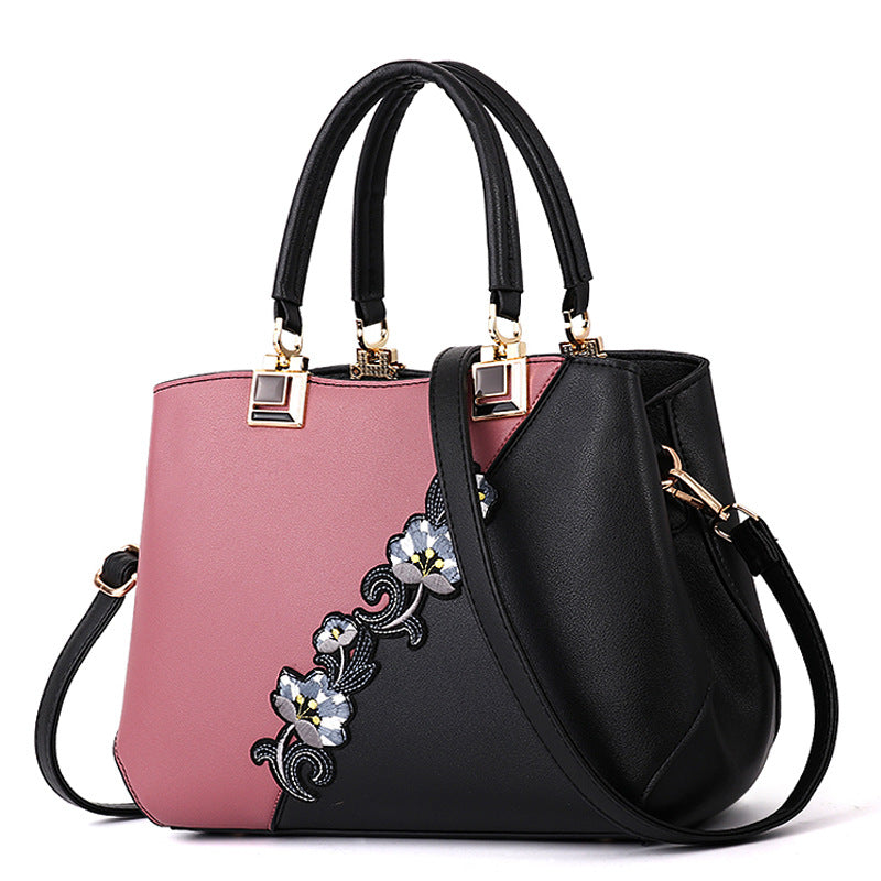 Women's Big Korean Contrast Color Fur Ball Shoulder Bags