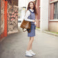 Women's Lightweight Spring Everyday Joker Trendy Bow Backpacks