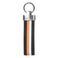 Multi-colored Leather Stripped Keychain