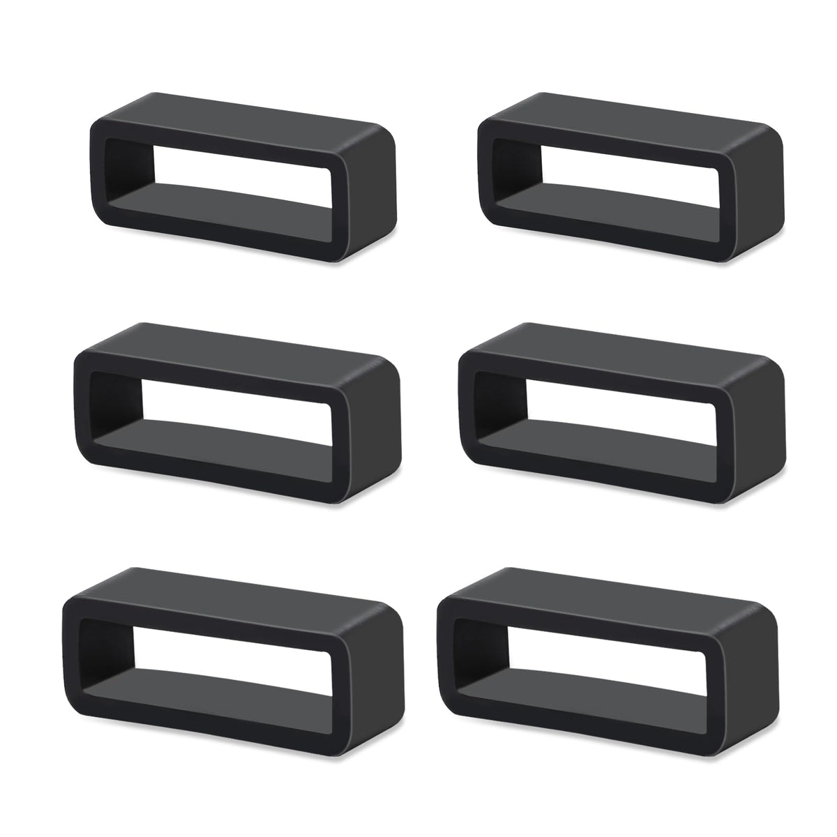 6 unidades de sujeción para correa de reloj de 18 mm/20 mm/22 mm, gomas de repuesto para correa de reloj, lazos de silicona para correa de reloj, retenedor, anillos de sujeción, lazos de seguridad para correa de reloj inteligente, pulsera deportiva