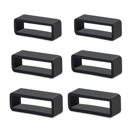 6 unidades de sujeción para correa de reloj de 18 mm/20 mm/22 mm, gomas de repuesto para correa de reloj, lazos de silicona para correa de reloj, retenedor, anillos de sujeción, lazos de seguridad para correa de reloj inteligente, pulsera deportiva