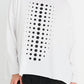Pima Cotton Dot Dot Dot Luxury Boxy T-Shirt - White/Black