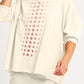 Pima Cotton Metallic Dot Dot Dot Luxury Boxy T-Shirt - Stone/Rose GoldF