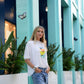 Pima Cotton "Mid Century" Luxury Boxy Tee - As Shown