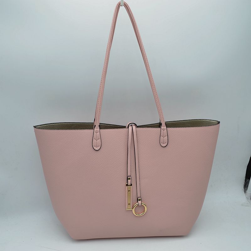 Classic Trapeze Tote Bag with Dual Handles and Ring Detail