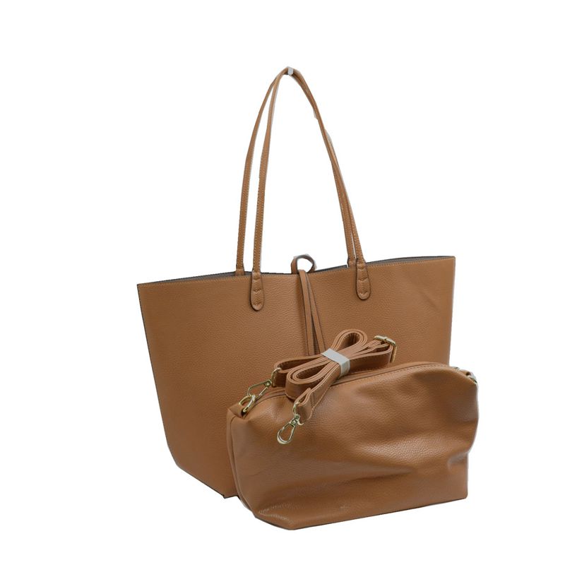 Classic Trapeze Tote Bag with Dual Handles and Ring Detail