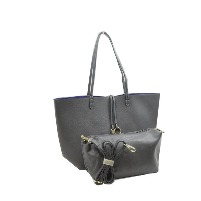 Classic Trapeze Tote Bag with Dual Handles and Ring Detail