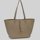Classic Trapeze Tote Bag with Dual Handles and Ring Detail