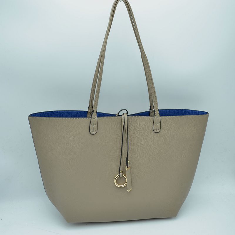 Classic Trapeze Tote Bag with Dual Handles and Ring Detail