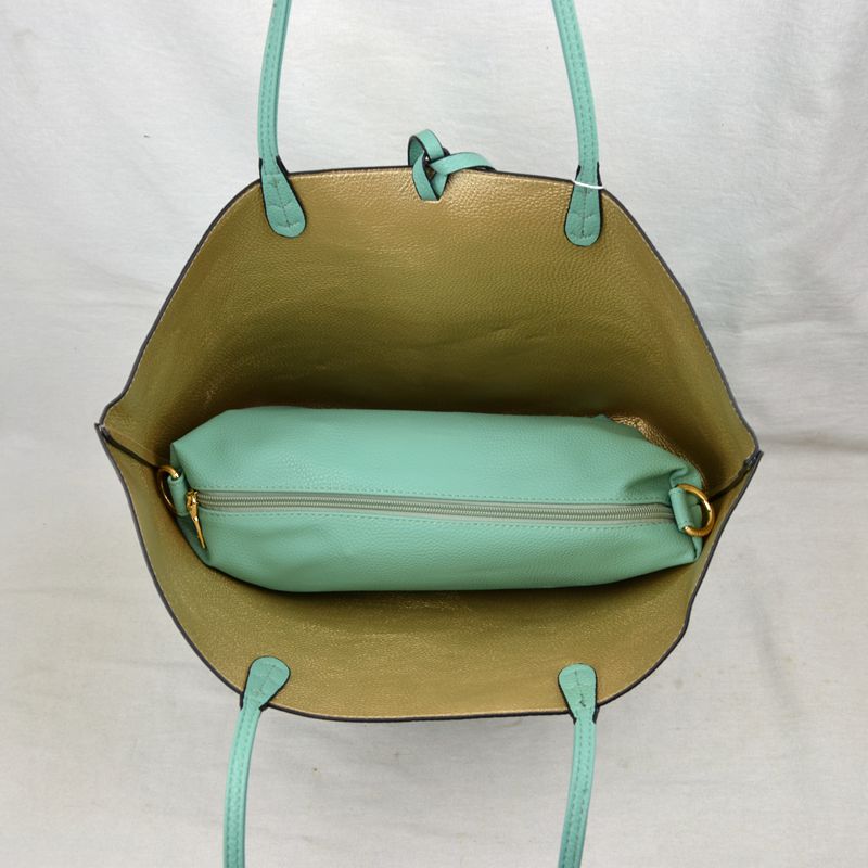Classic Trapeze Tote Bag with Dual Handles and Ring Detail