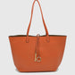 Classic Trapeze Tote Bag with Dual Handles and Ring Detail