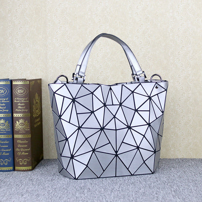 Rhombus Korean Style Fashionable Matte Finish Crossbody Bags