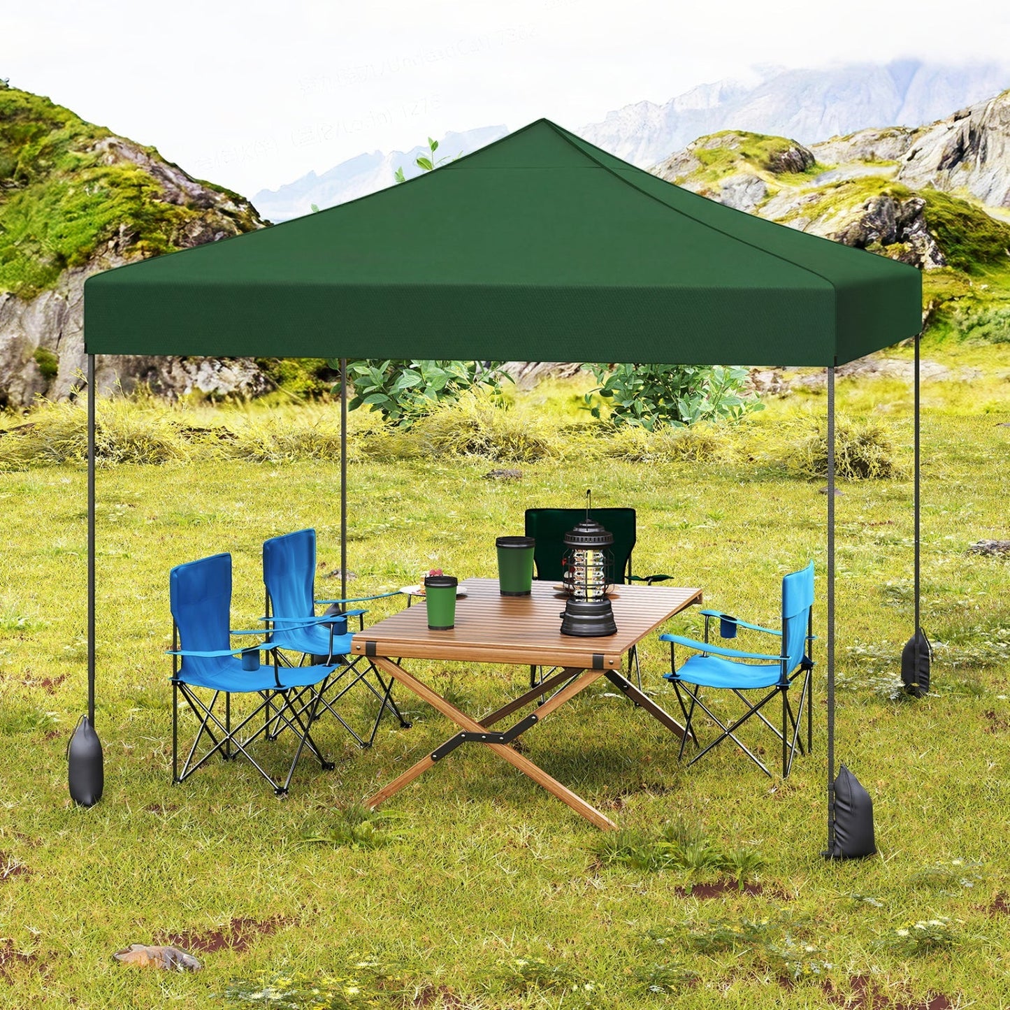 9.5 x 9.5 Feet Pop up Canopy Tent with Adjustable Heights