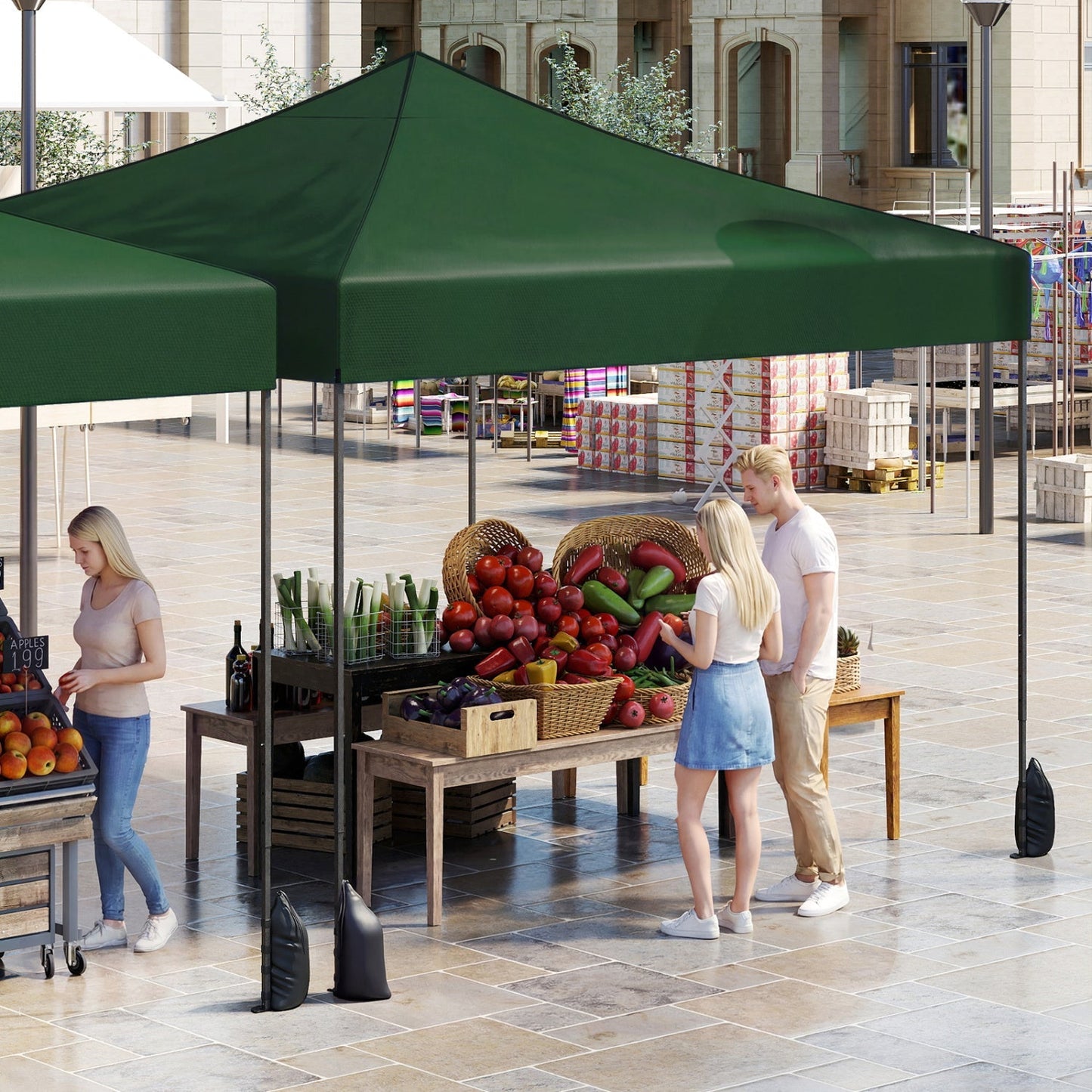 9.5 x 9.5 Feet Pop up Canopy Tent with Adjustable Heights