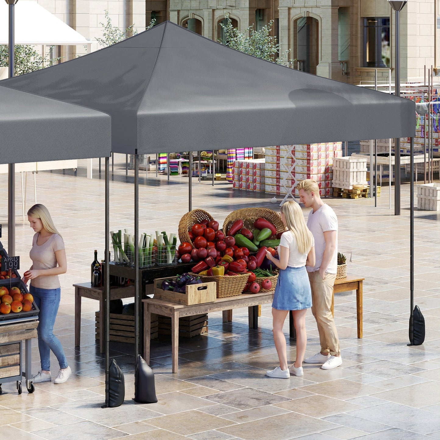 9.5 x 9.5 Feet Pop up Canopy Tent with Adjustable Heights