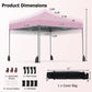 9.5 x 9.5 Feet Pop up Canopy Tent with Adjustable Heights