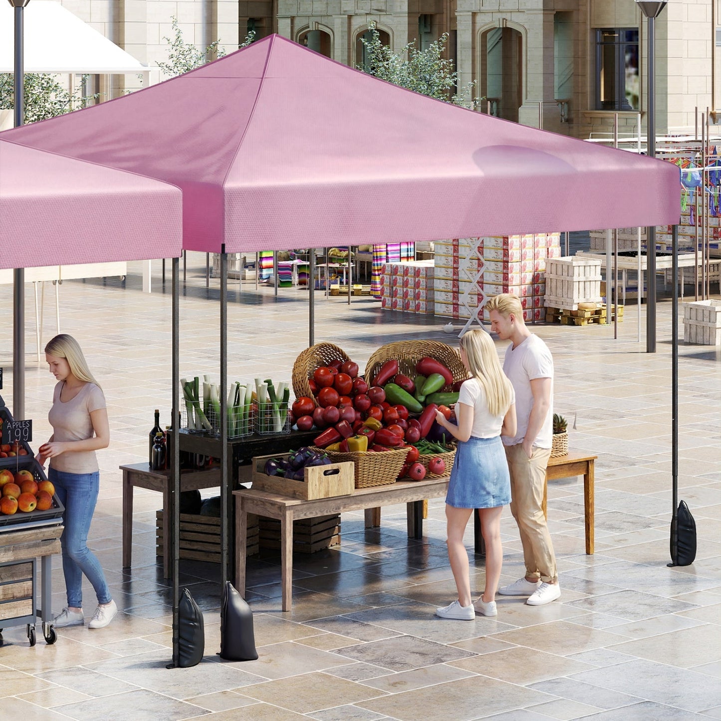 9.5 x 9.5 Feet Pop up Canopy Tent with Adjustable Heights