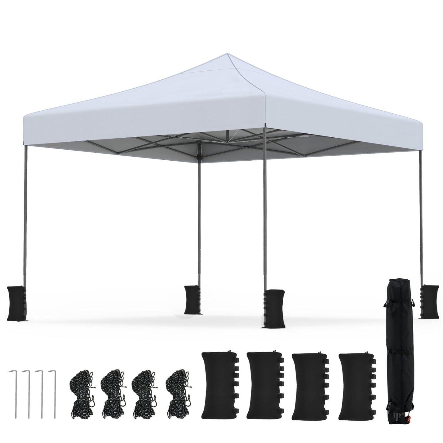 9.5 x 9.5 Feet Pop up Canopy Tent with Adjustable Heights