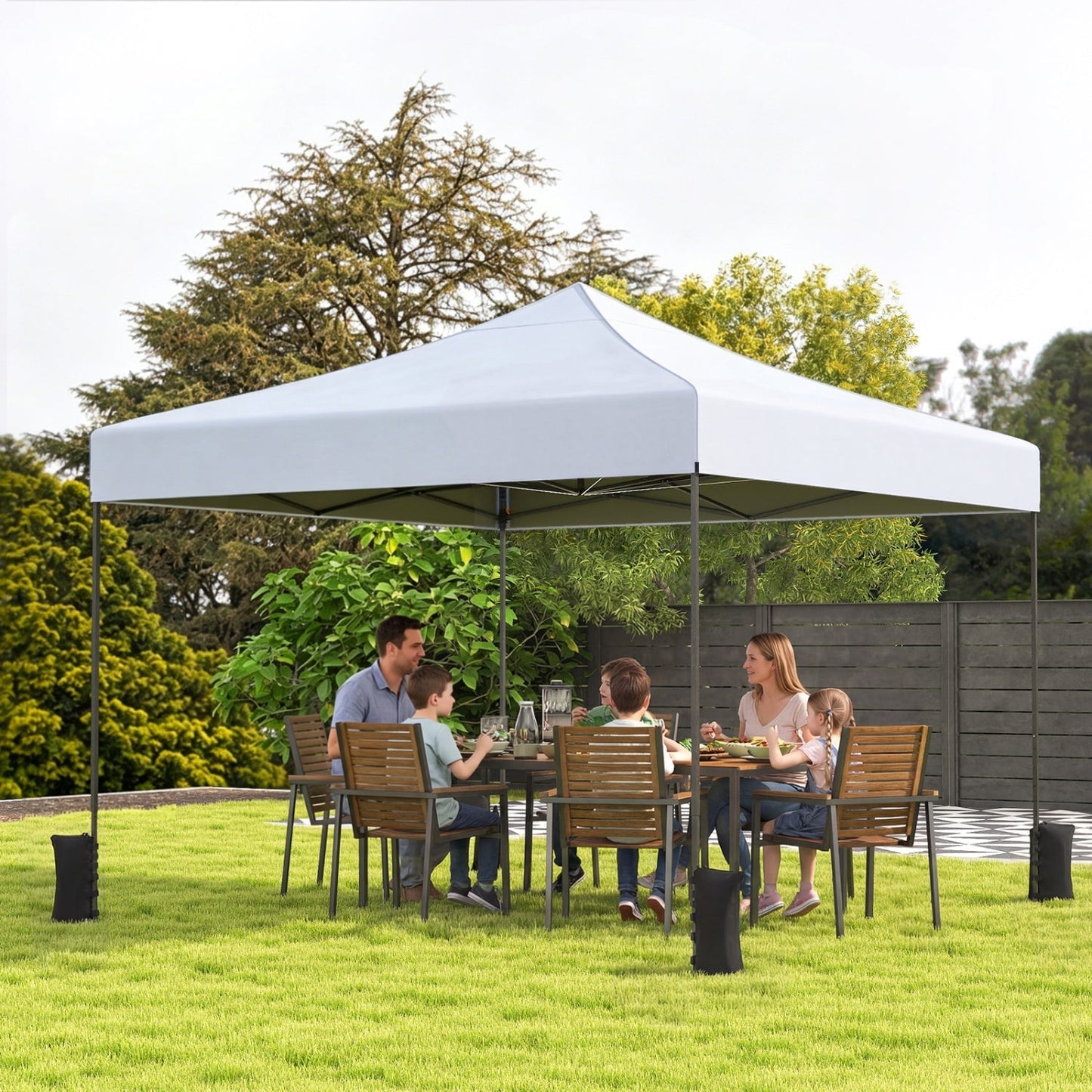 9.5 x 9.5 Feet Pop up Canopy Tent with Adjustable Heights